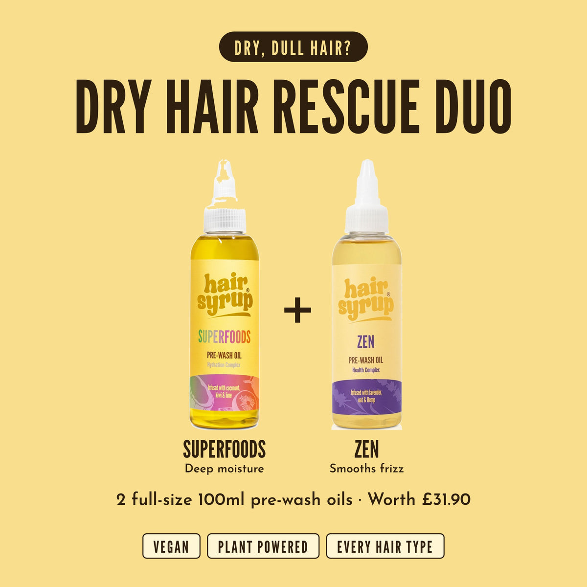 Dry Hair Rescue Duo - Superfoods & Zen